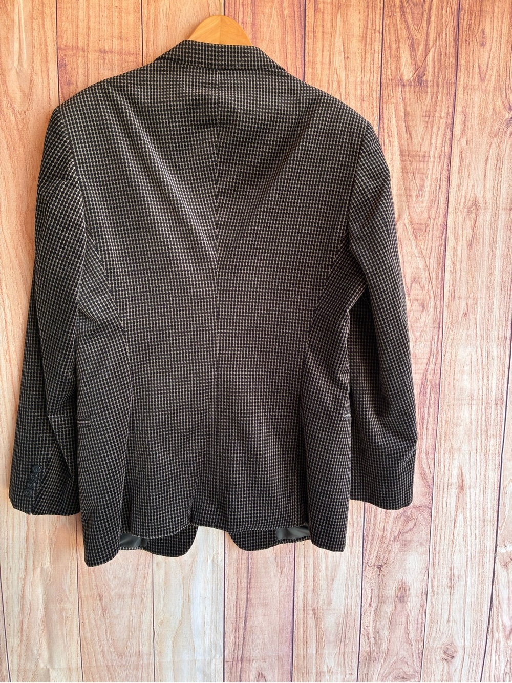 ARMANI COLLEZIONI BLACK CHECK GIORGIO BLAZER SIZE 42R - Picture 3 of 6